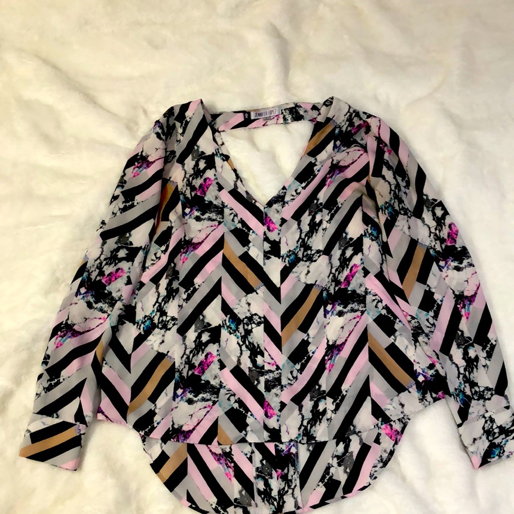 Jenifer Lopez blouse in size Small. Great condition and fun and flirty print